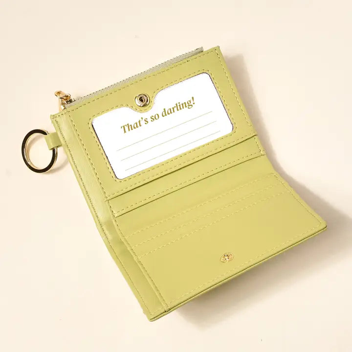 Luxe Pocket Wallet–Poppin' Petals Aqua
