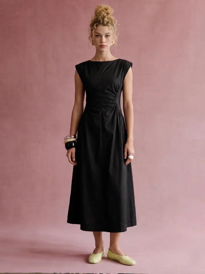Ruched Waist Midi Dress