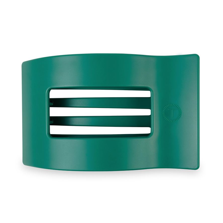 Flat Rectangle Hair Clip - teal