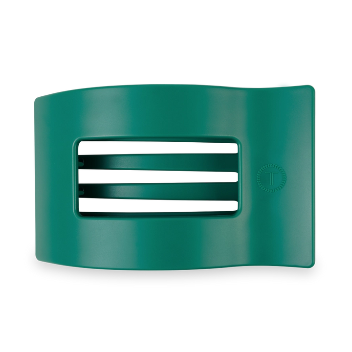 Flat Rectangle Hair Clip - teal