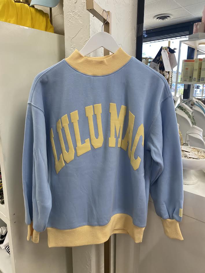 LuLu Mac Baby Blue Mock Neck Sweater