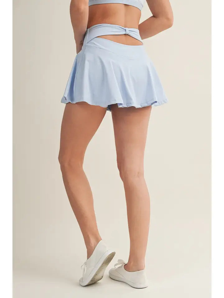 Mini Circle Skort with Bow Back Detail