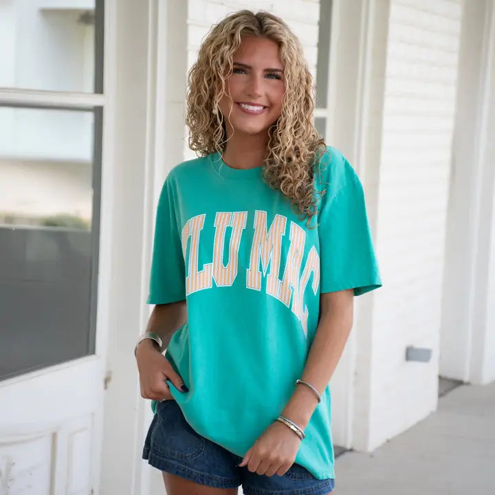 Lulu Mac Stripe Adult Cream Sickle Sky/Island Tee