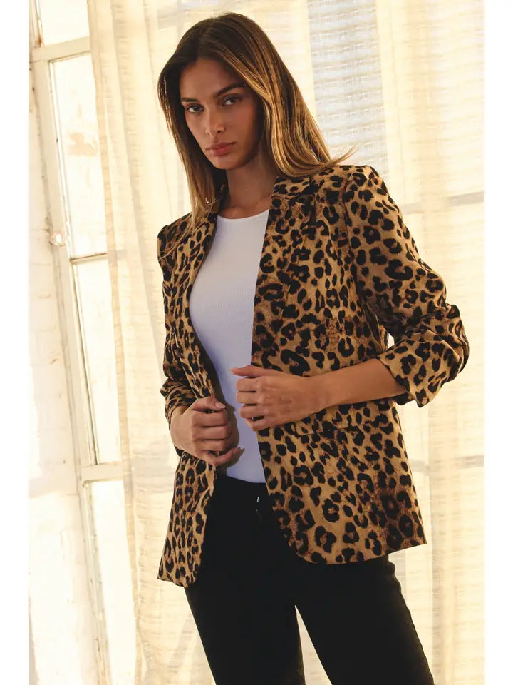 Leopard Printed Blazer