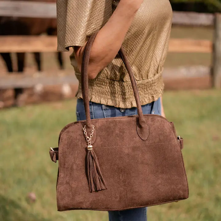 Megan Faux Suede Medicine Bag