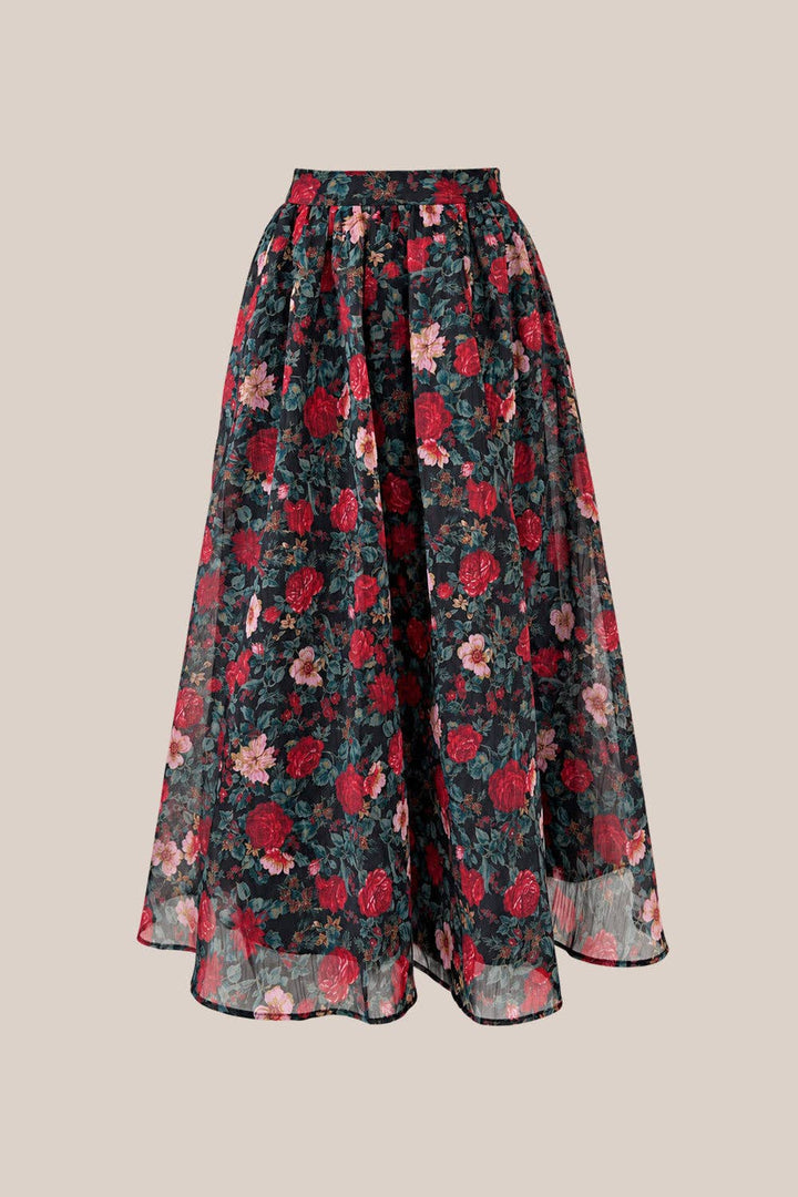 Vanessa Skirt in Moody Christmas Flora