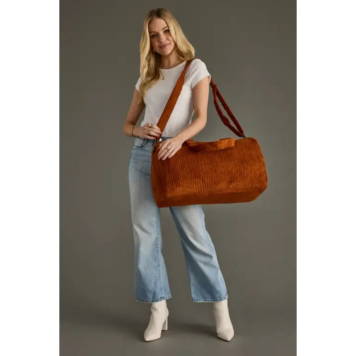 Rust Corduroy Duffel