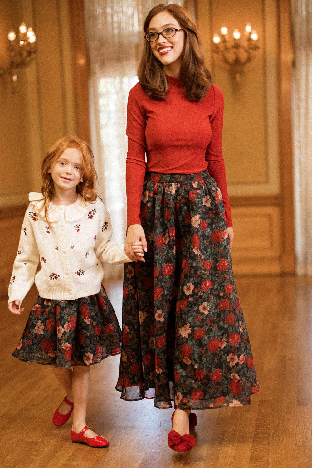 Ava Top in Poinsettia