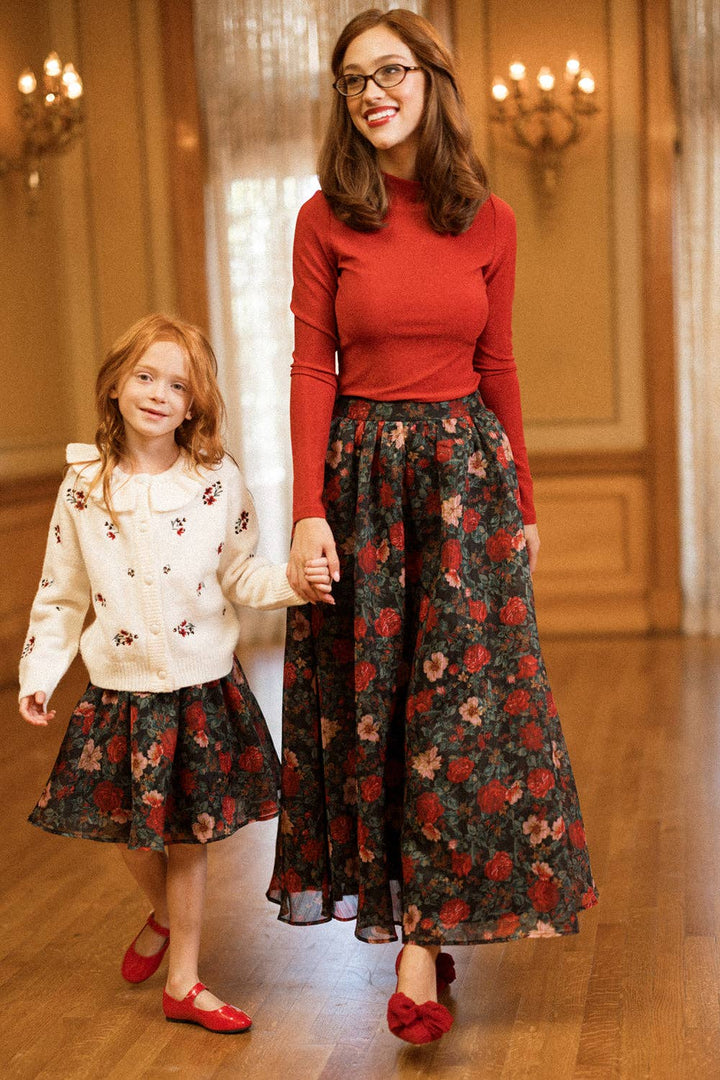 Ava Top in Poinsettia