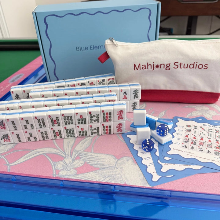 Blue Element American Mahjong Tile Set