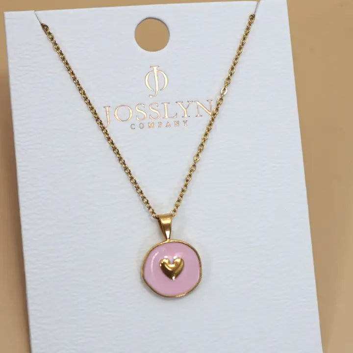 18K Stainless Steel Tarnish Free heart Necklace