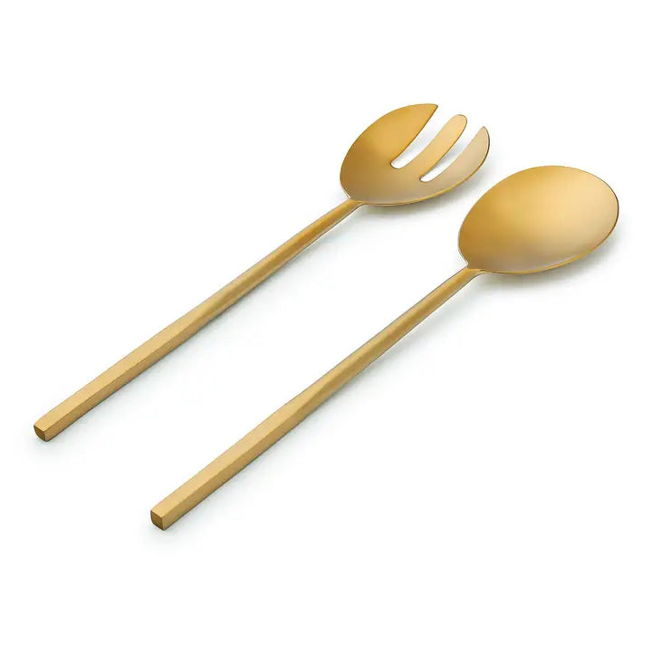 Gold Salad Servers, Set of 2