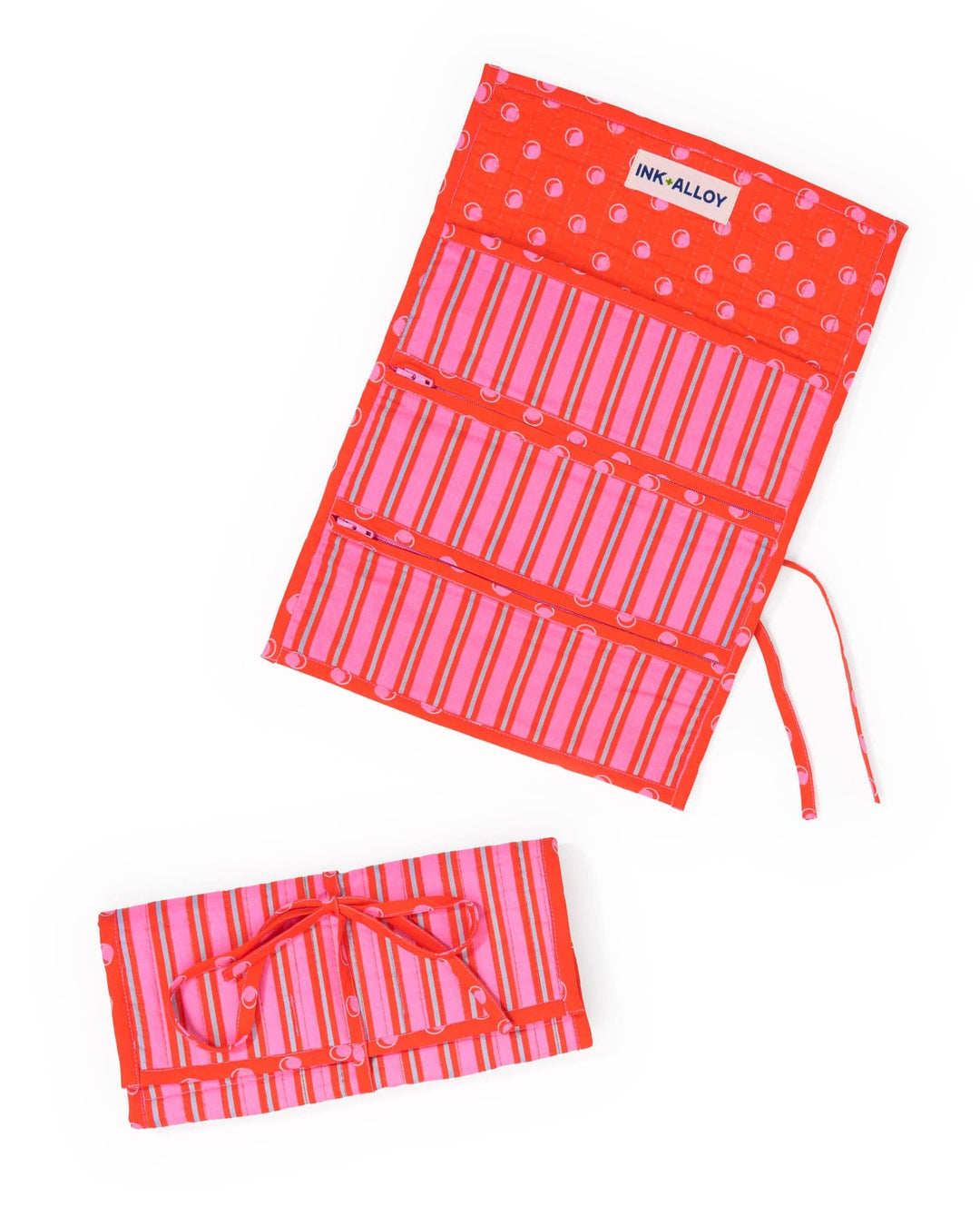 Maddie Jewelry Roll Hot Pink