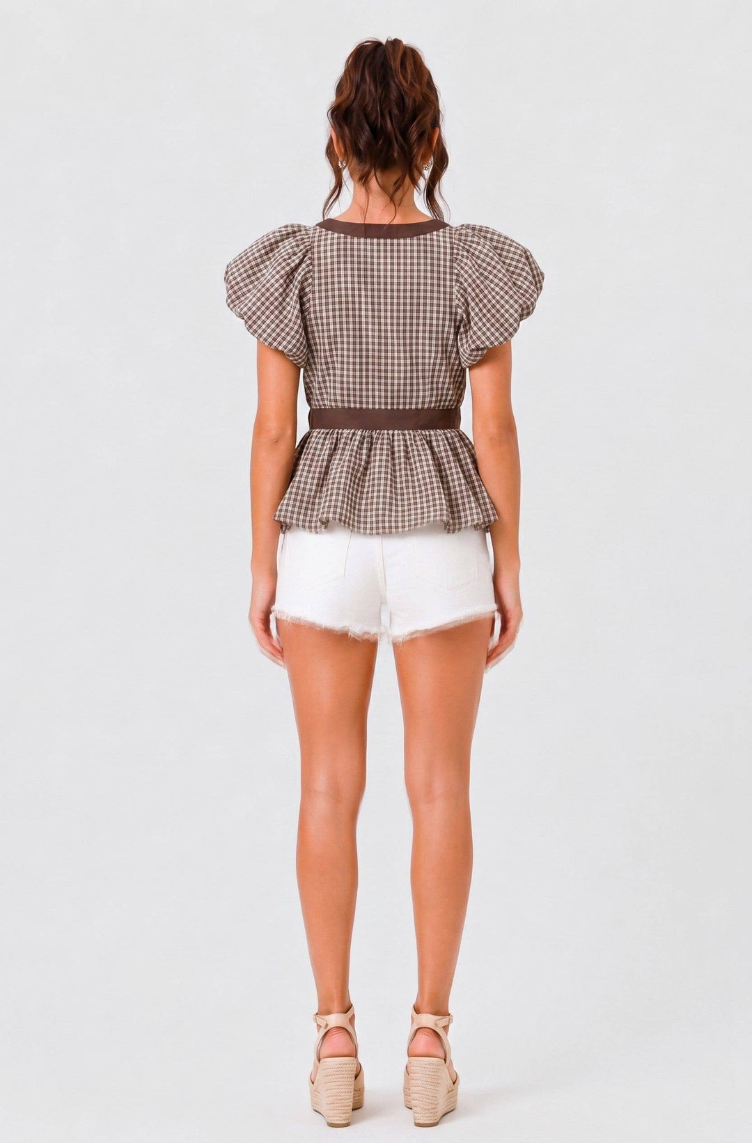Gingham Bubble Top