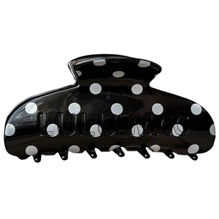 Lulu Mac Hair Clips Black/White Dots