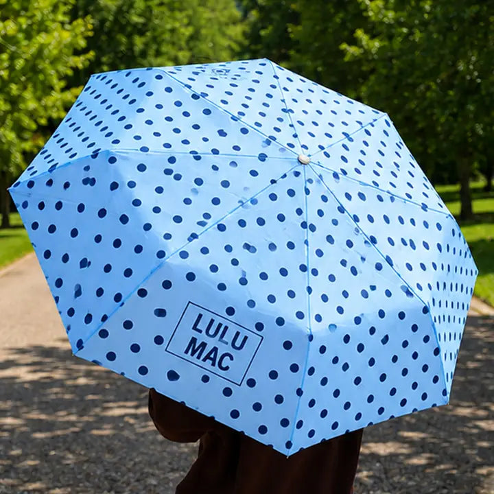 Umbrella Light Blue w/ Navy Dot