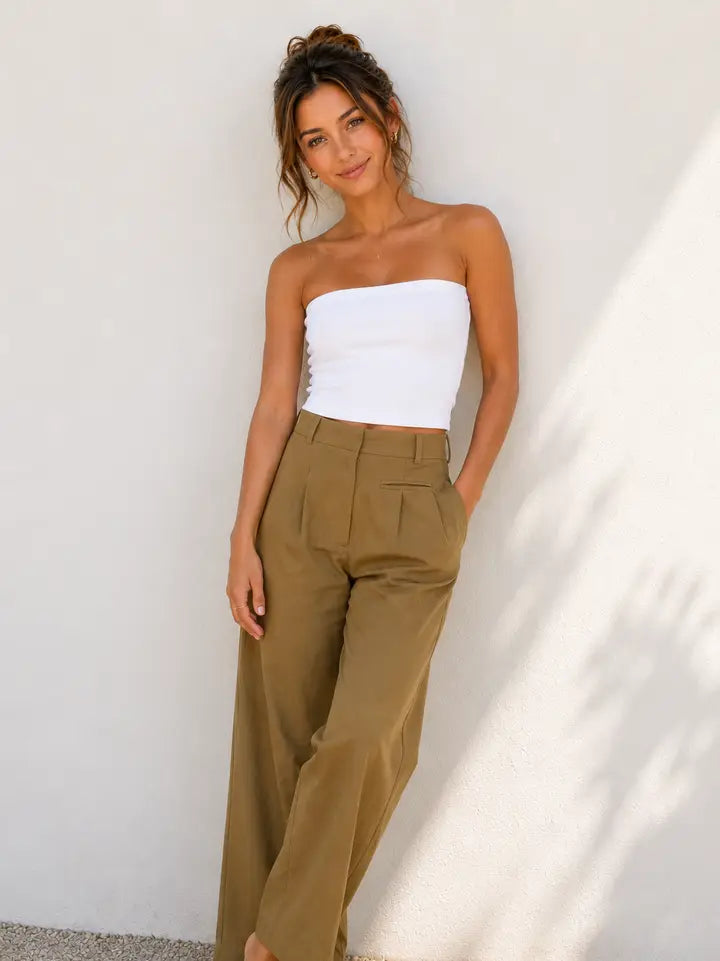 Easy Wide-Leg Pull-On Pants