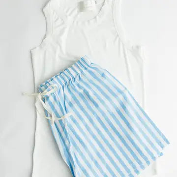 Blue Cabana Short &amp; Tank Set