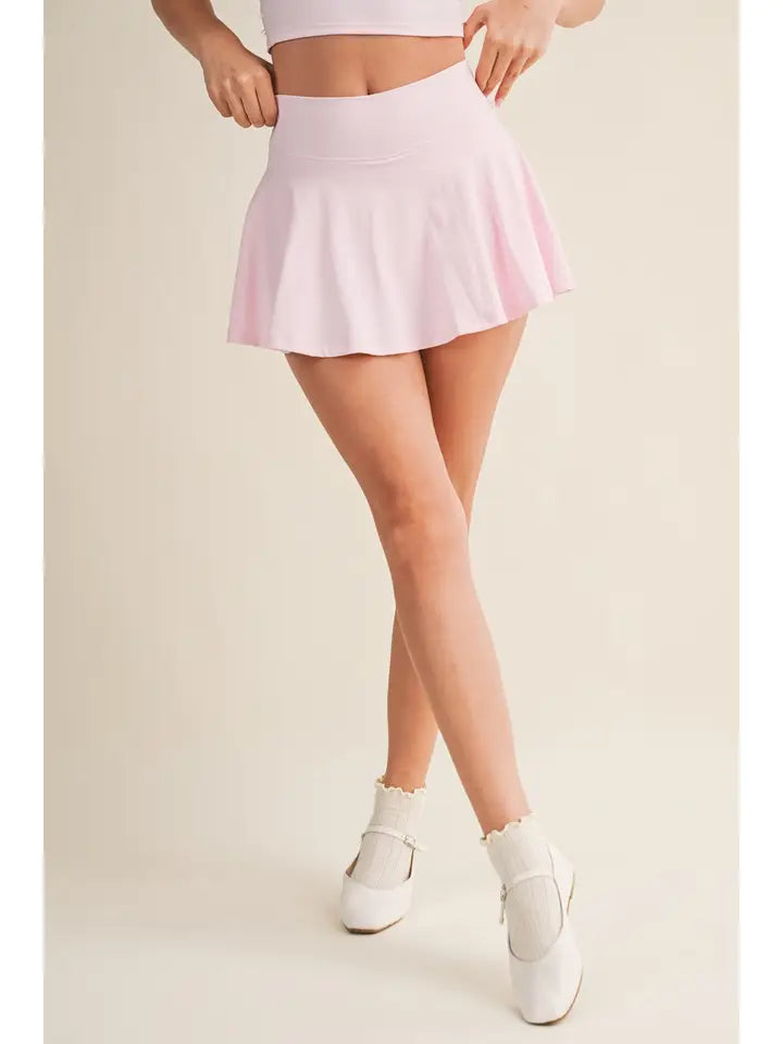 Mini Circle Skort with Bow Back Detail