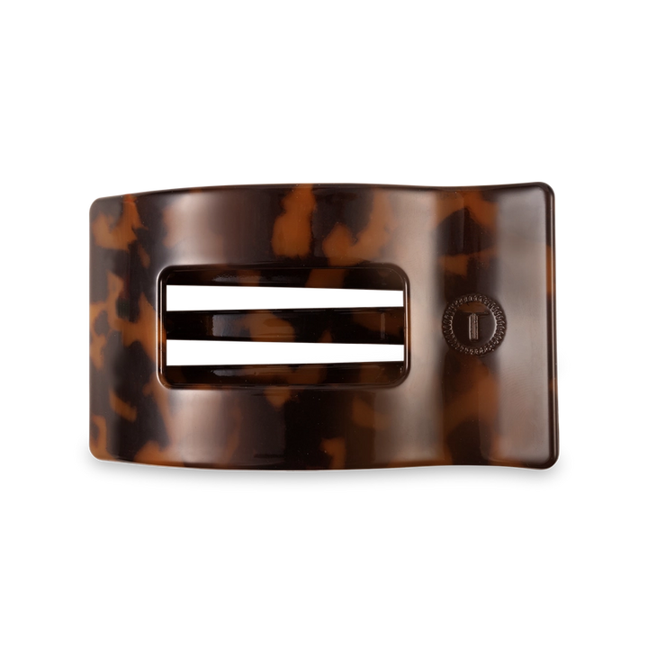 Flat Rectangle Hair Clip - tortoise