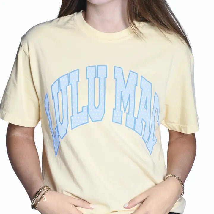 Lulu Mac Polka Dot Adult Butter Comfort Colors Tee