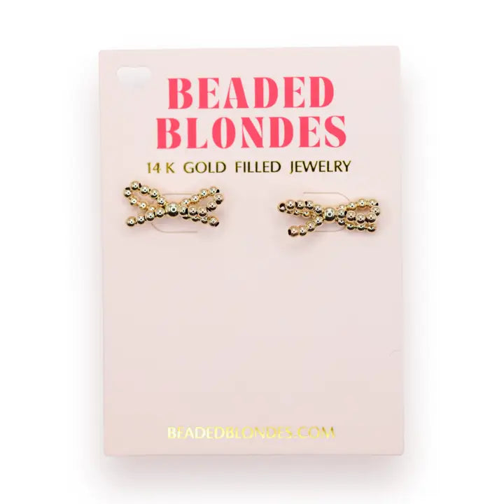 Gold Bow Earrings