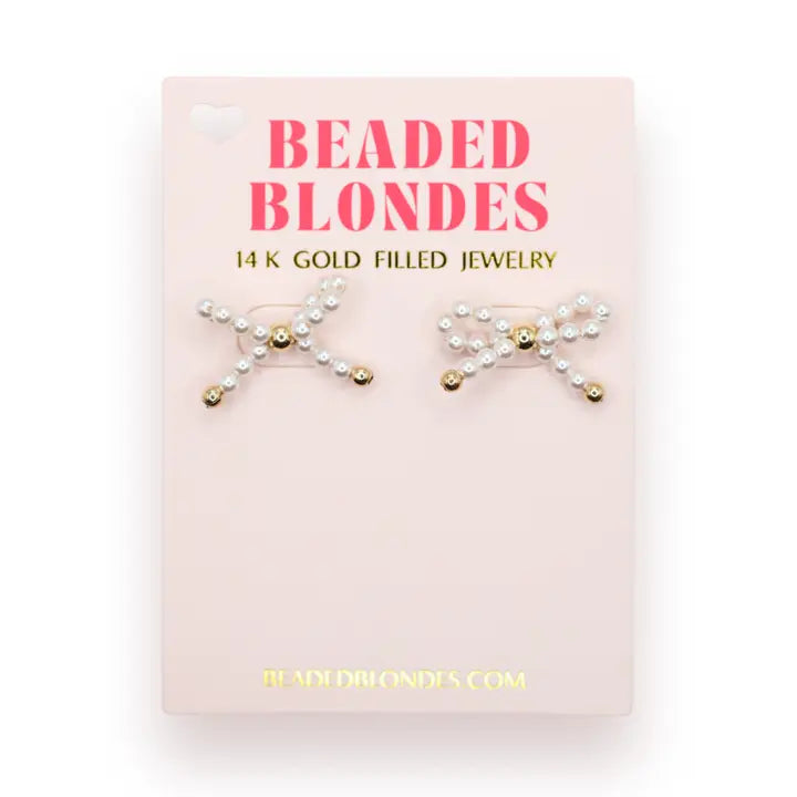 Pearl Bow Earrings
