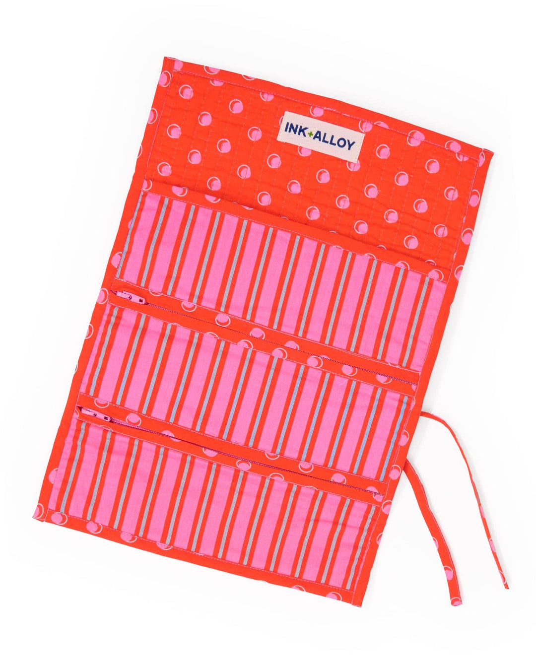 Maddie Jewelry Roll Hot Pink