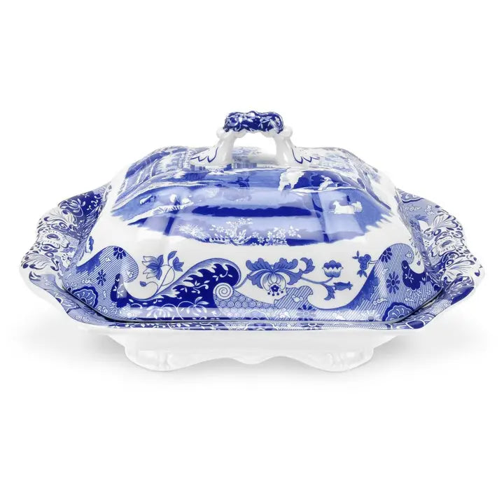 Spode Blue Italian Covered Vegetable Dish