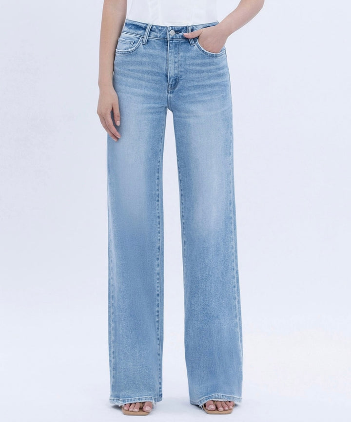 Flying Monkey Advantageous - High Rise Full Length Wide Leg Jeans
