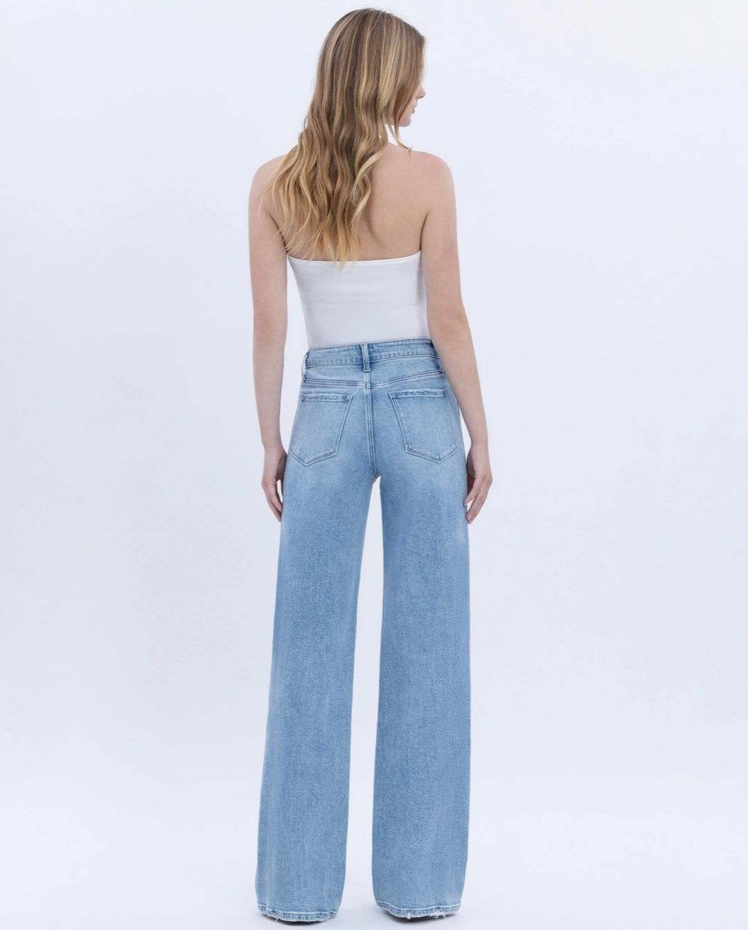 Flying Monkey Advantageous - High Rise Full Length Wide Leg Jeans