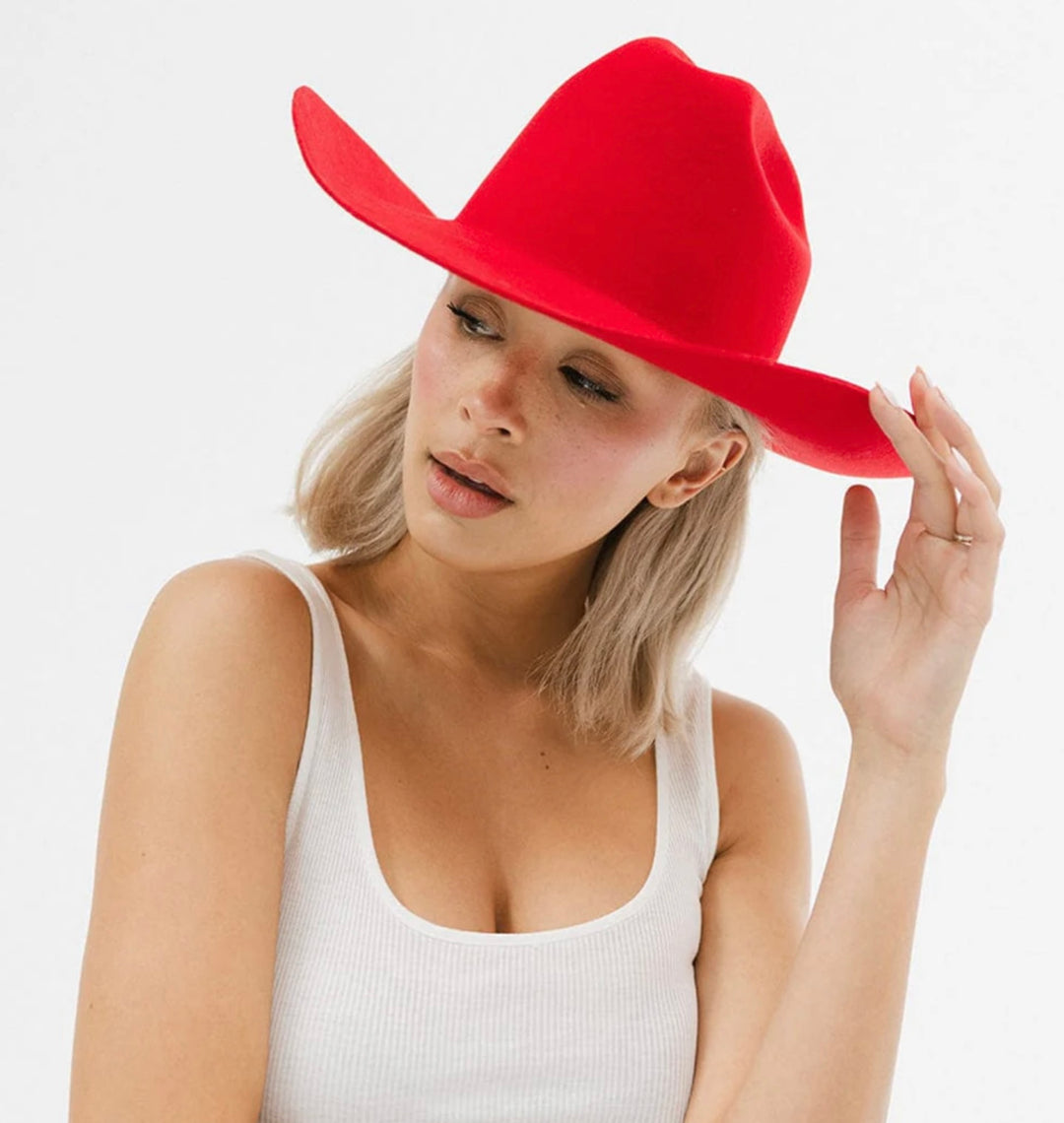 Cherry Red Teddy Cattleman Cowboy Hat