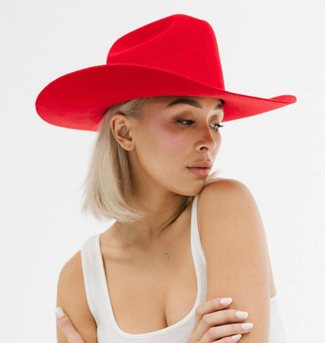 Cherry Red Teddy Cattleman Cowboy Hat