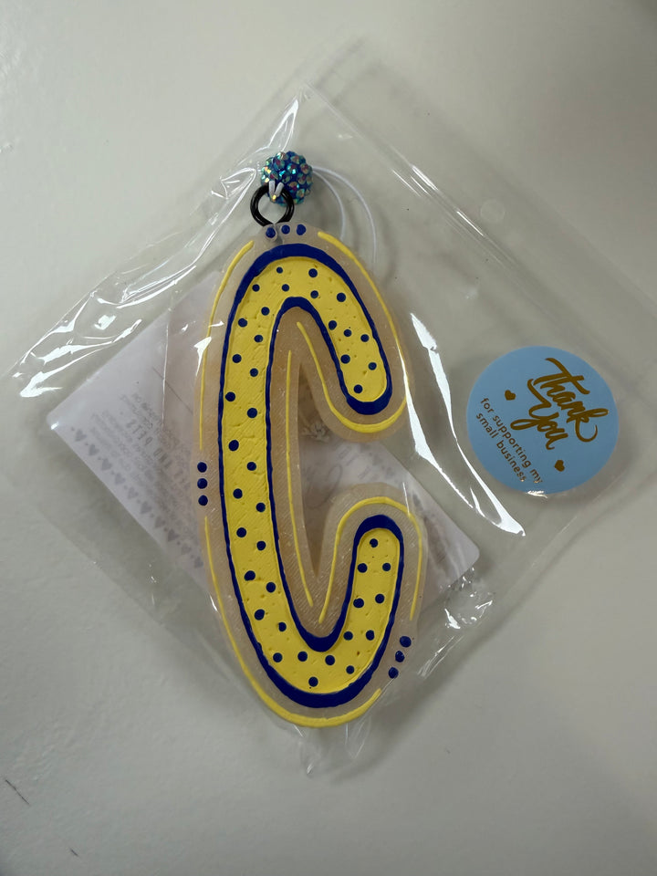 Alphabet Car Freshie - SUGAR CRYSTAL