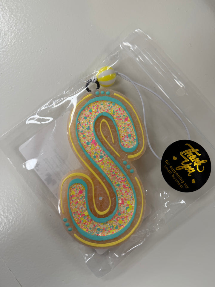Alphabet Car Freshie - SUGAR CRYSTAL