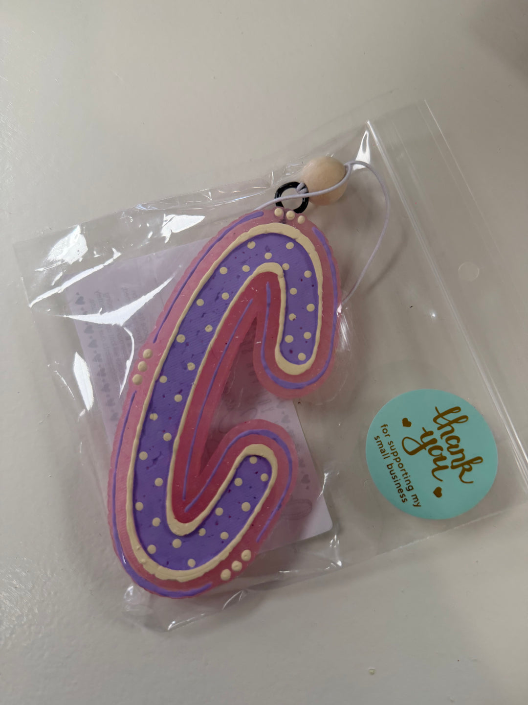 Alphabet Car Freshie - SADDLE SHOP SCENT