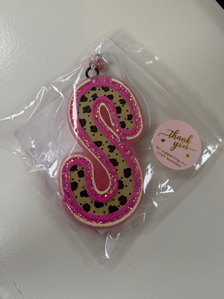 Alphabet Car Freshie - SADDLE SHOP SCENT