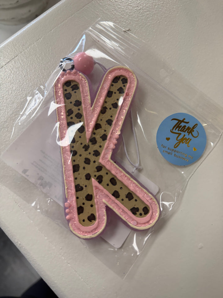 Alphabet Car Freshie - MALIBU BARBIE SCENT