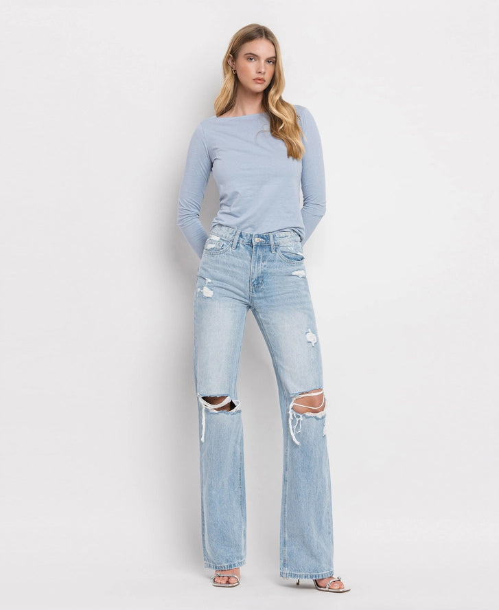 Flying Monkey 90's Vintage Super High Rise Flare Jeans