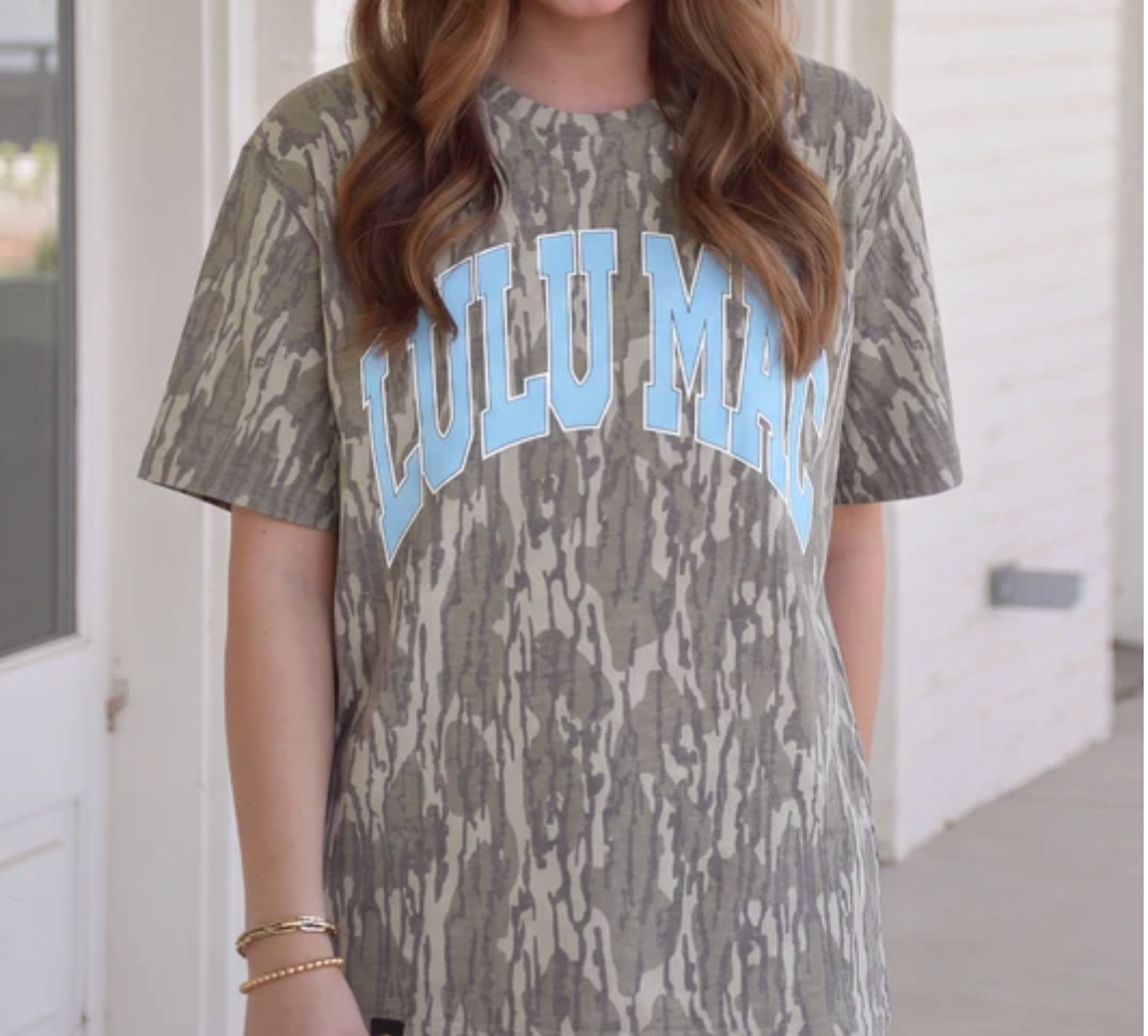 Lulu Mac x Mossy Oak Camo/Light Blue