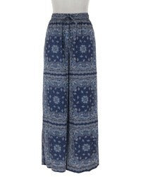 Boho Print Wide Leg Pants