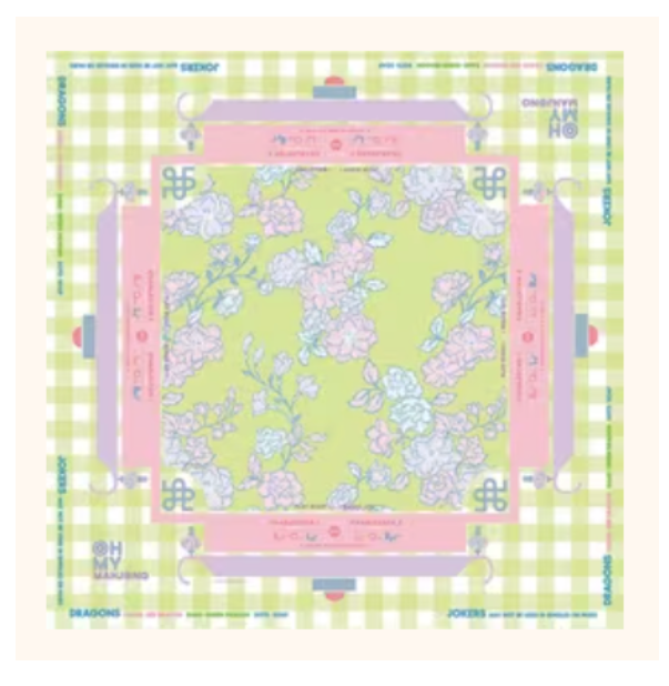 Garden Party Mahjong Mat Tube