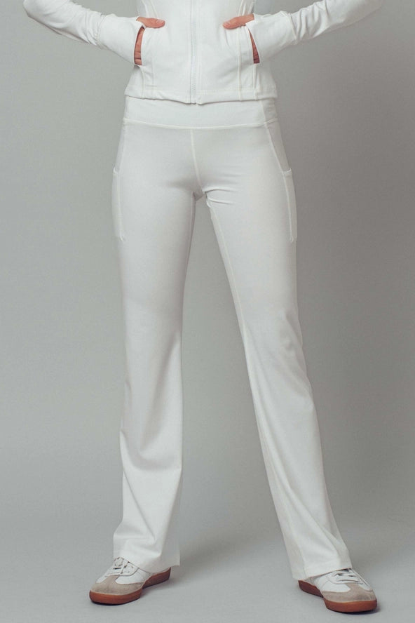 White Flare Leggings