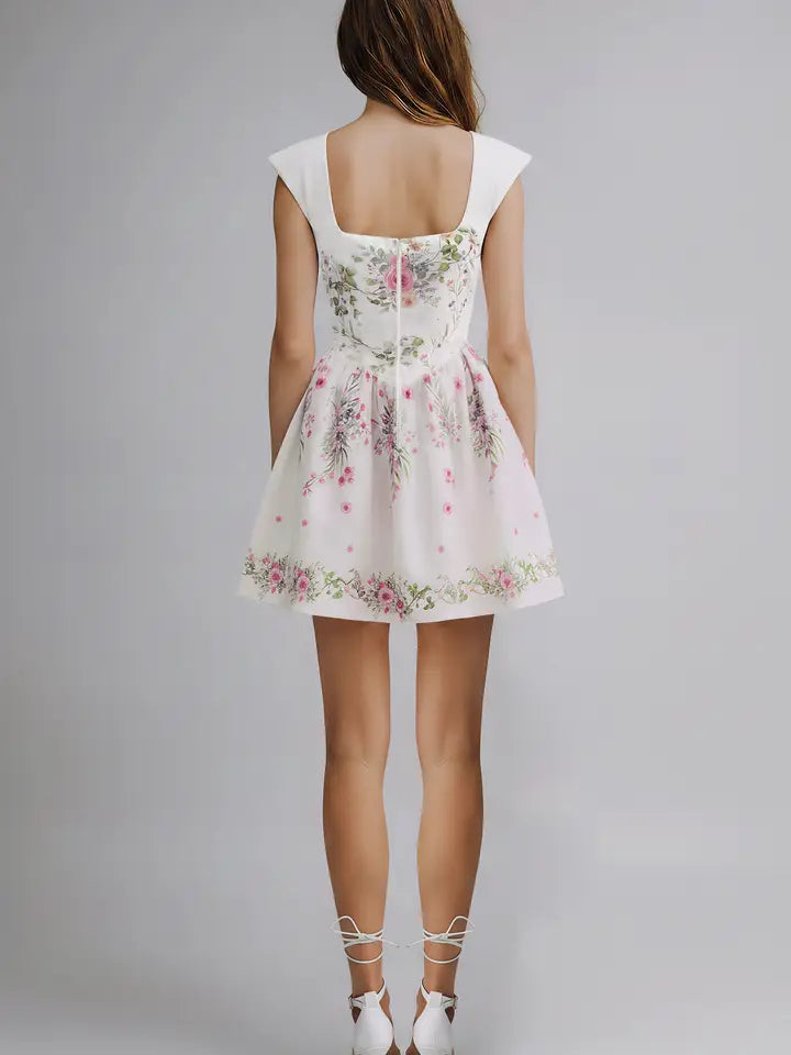 Floral Print Fit & Flare Mini Dress