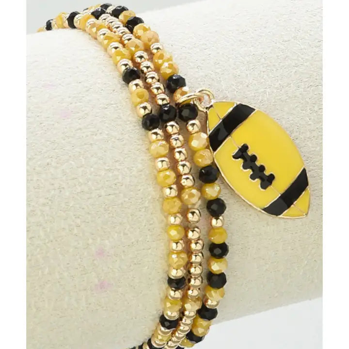Game Day Stretchy Football Bracelets