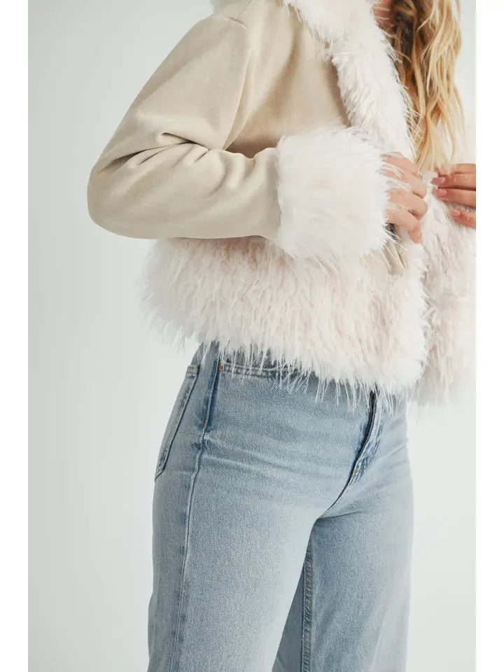Faux Fur Trim Jacket