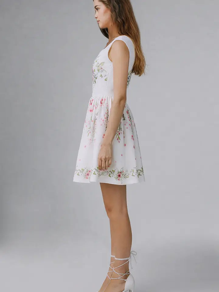 Floral Print Fit & Flare Mini Dress