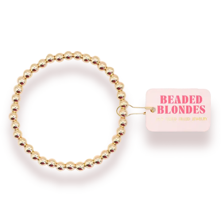 5mm Gold Beaded Bracelet