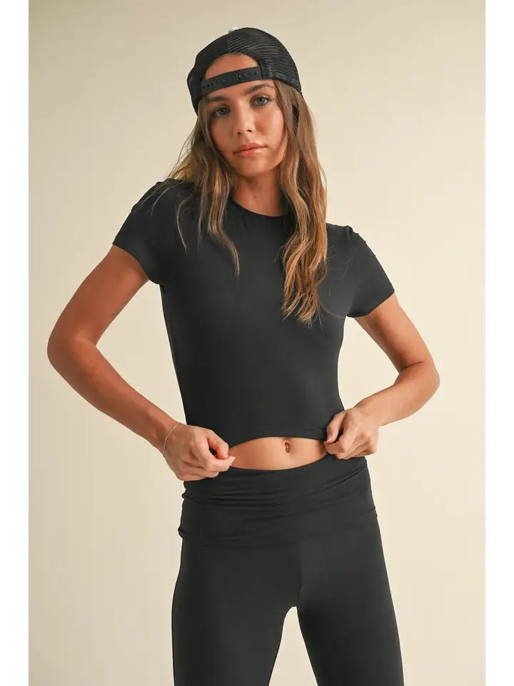 Soft Knit Jersey Crewneck Tee