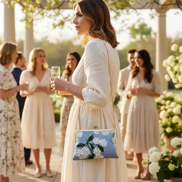 Hydrangea in Blue - Everyday Clutch